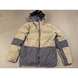 OAKLEY PERFORMANCE FIT HOODED PUFFY JACKET Men Size Medium Black & Green